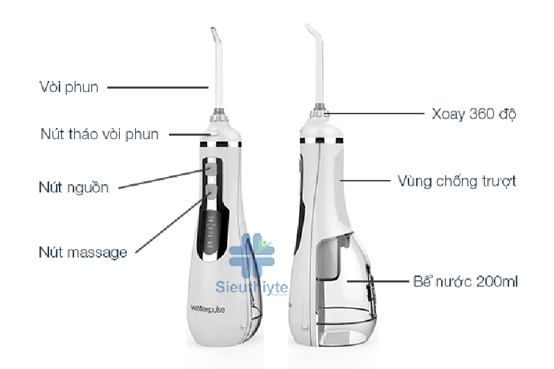 Máy tăm nước cầm tay Waterpulse V500. (Ảnh:Sieuthiyte.com.vn)